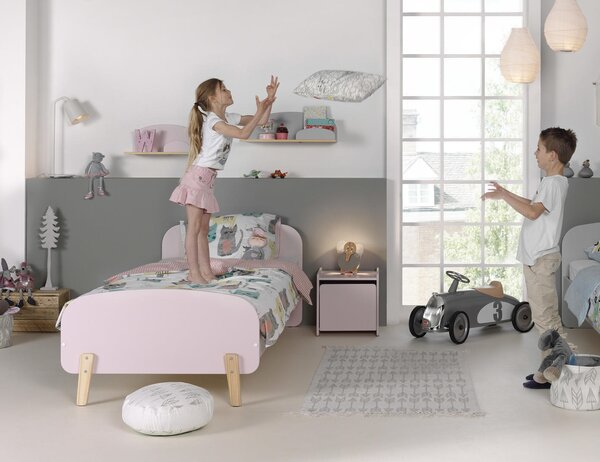 Bílá lakovaná dětská postel Vipack Kiddy 90x200 cm