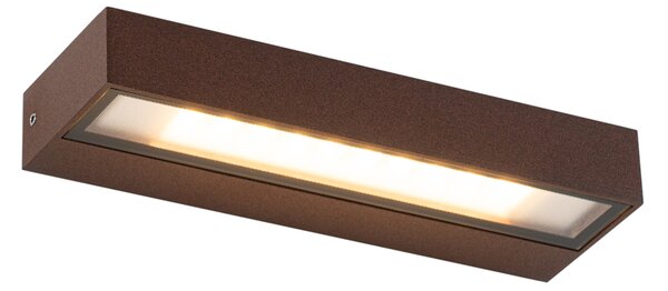 Moderní nástěnné svítidlo rezavě hnědé 22 cm vč. LED IP65 - Hannah