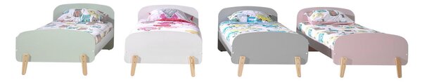 Bílá lakovaná dětská postel Vipack Kiddy 90x200 cm