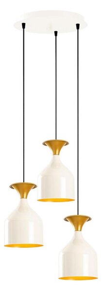 Lustr na lanku SIVANI 3xE27/40W/230V bílá/měděná