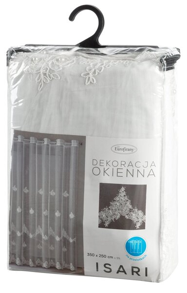 ZÁCLONA NA KROUŽCÍCH ISARI 350X250 CM KVĚTY