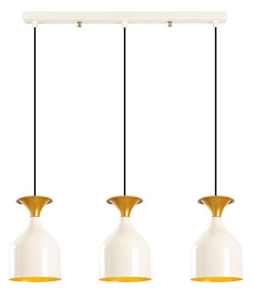 Lustr na lanku SIVANI 3xE27/40W/230V bílá/měděná