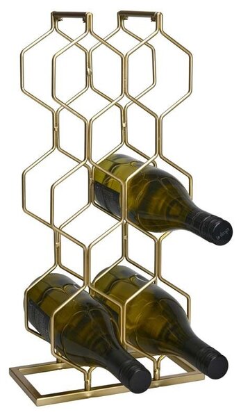 EXCELLENT Stojan na víno kovový 8 lahví zlatá KO-C37880420