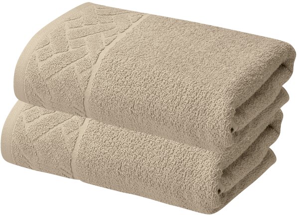 Livarno® Sada froté ručníků 50 x 100 cm, 450 g/m2, 2dílná, béžová (800013275)