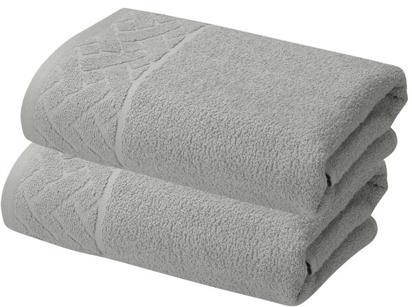 Livarno® Sada froté ručníků 50 x 100 cm, 450 g/m2, 2dílná, šedá (800013273)