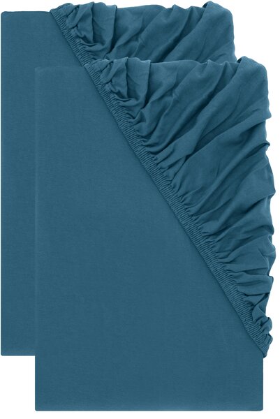 Livarno® Sada žerzejových napínacích prostěradel, 90-100 x 200 cm, 2dílná, modrá (800013279)