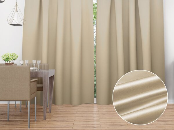 Biante Saténový závěs LUX-054 Latte 140x140 cm