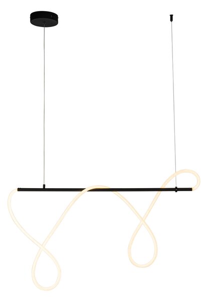 Designové závěsné svítidlo černé vč. LED 3-stupňové stmívatelné - Danisha