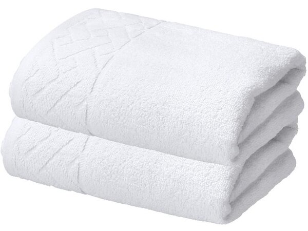 Livarno® Sada froté ručníků 50 x 100 cm, 450 g/m2, 2dílná, bílá (800013272)