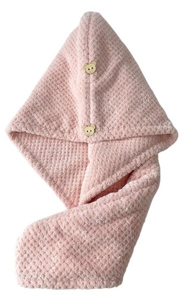 Turban na vlasy HAIRNEST z mikrovlákna, světle růžový