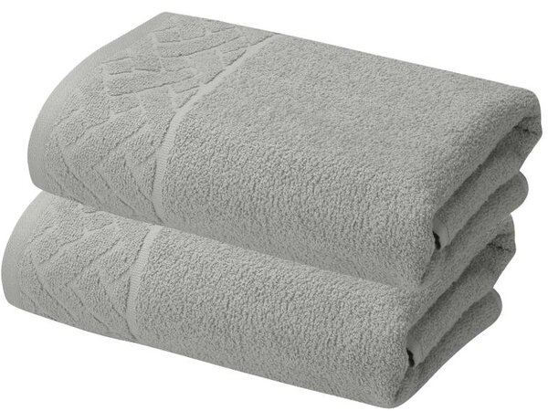 Livarno® Sada froté ručníků 50 x 100 cm, 450 g/m2, 2dílná, šedá (800013273)