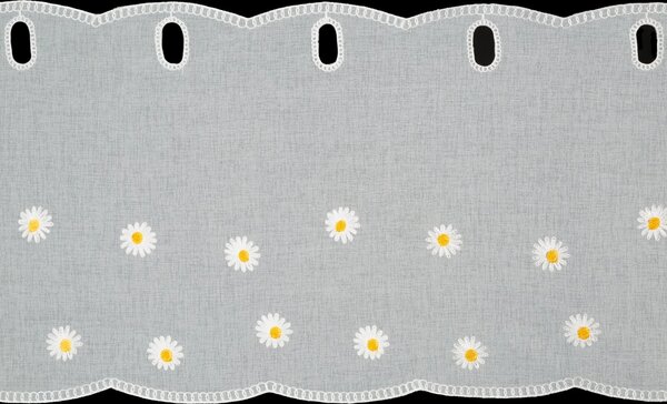 KRÁTKÁ ZÁCLONA NA POUTKÁCH BELLIS 150X40 CM KVĚTY