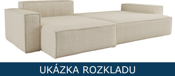 Rozkládací sedací souprava do L Karl XL - Krémová 100