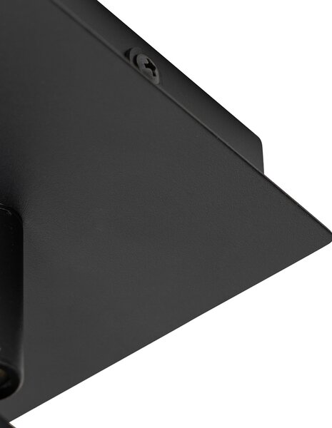 Nástěnné koupelnové svítidlo černé čtvercové IP44 včetně Wifi GU10 - Ducha