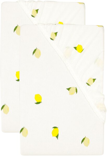 Livarno® Sada žerzejových napínacích prostěradel, 90-100 x 200 cm, 2dílná, citron (800013345)