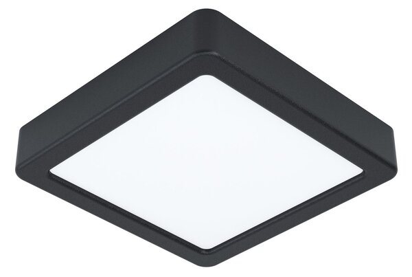 Eglo 99255 FUEVA 5 - LED stropní svítidlo 16 x 16cm, 10,5W, 4000K, černá (Přisazené nízké stropní úsporné svítidlo)