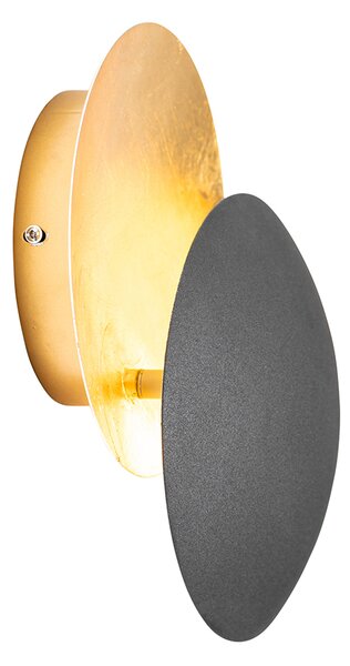 Chytrá nástěnná lampa černá se zlatem vč. Wifi G9 - Sunrise