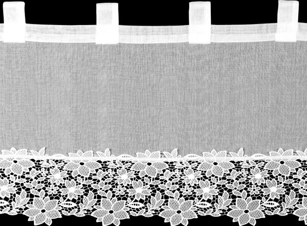 KRÁTKÁ ZÁCLONA NA POUTKÁCH ARTEMIDA 150X70 CM BÍLÁ