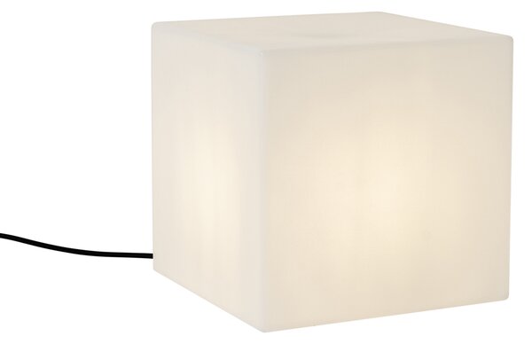 Moderní venkovní lampa bílá 30 cm čtvercová IP44 - Nura