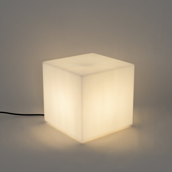 Moderní venkovní lampa bílá 30 cm čtvercová IP44 - Nura