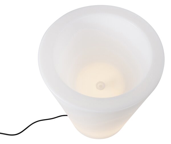 Chytrá venkovní stojací lampa s květináčem bílá IP65 vč. LED Wifi A60 - Verano
