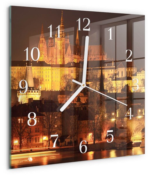 Skleněné hodiny Praha zskb-30x30-00083615
