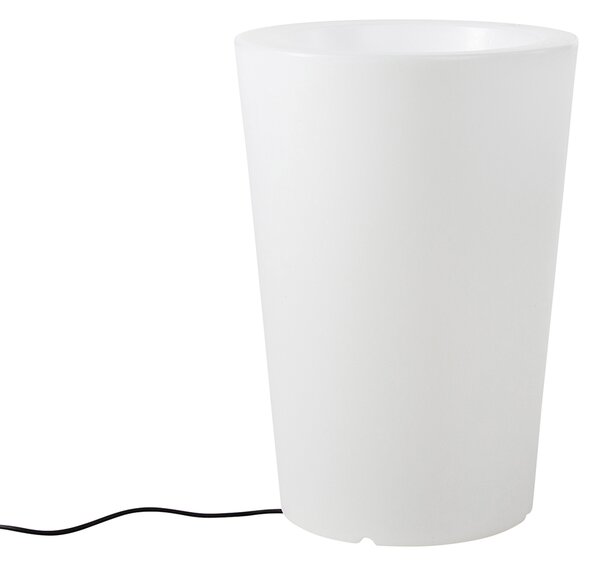 Venkovní stojací lampa bílá 60 cm květináč IP44 - Verano