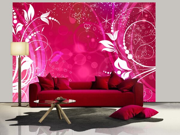 Murando DeLuxe Tapeta magické ornamenty - růžová Rozměry (š x v) a Typ: 392x280 cm - samolepící