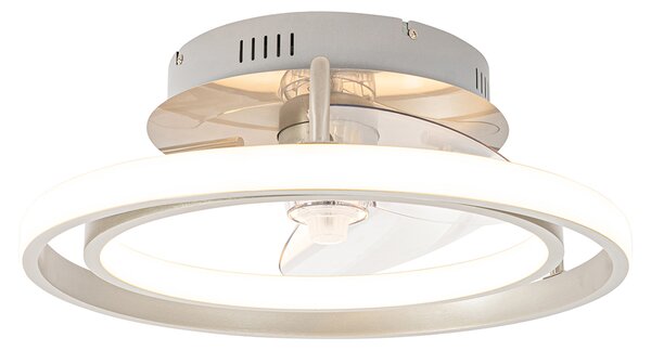 Ocelový stropní ventilátor 46,5 cm vč. LED s dálkovým ovládáním - Kees