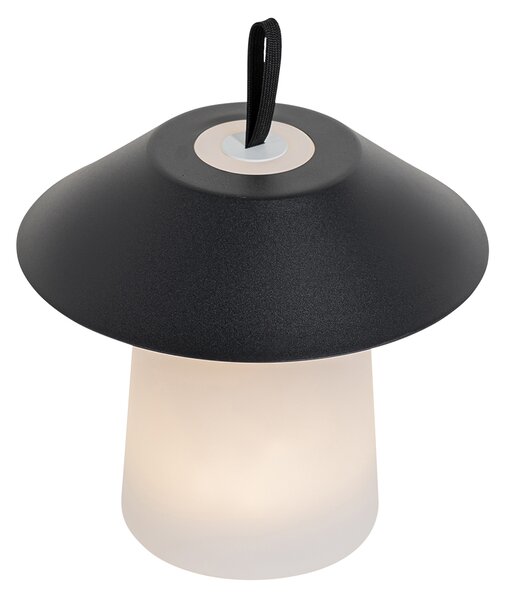 Sada 2 stolních lamp hub černá s dobíjecím LED - Ivan