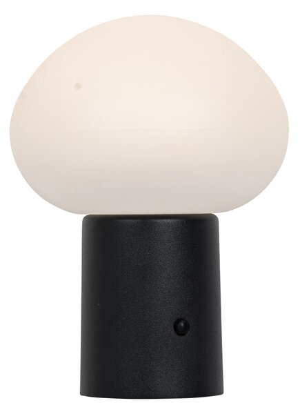 Sada 2 dobíjecích LED stolních lamp hříbek černý - Louise