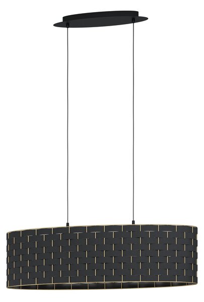 EGLO Moderní závěsné osvětlení MARASALES, 2xE27, 40W, 80cm, oválné, černé 99613