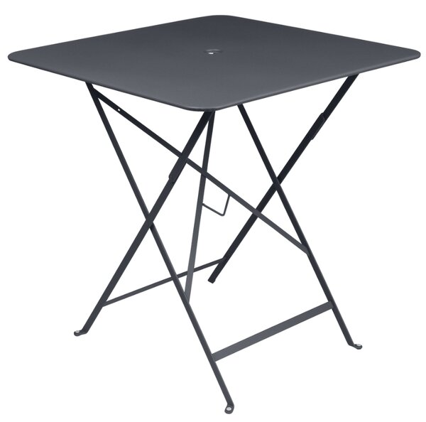 Antracitový kovový skládací stůl Fermob Bistro 71 x 71 cm