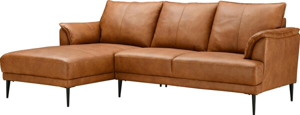 ROHOVÁ SEDAČKA, kůže, koňaková Livetastic - Sedací soupravy, Online Only