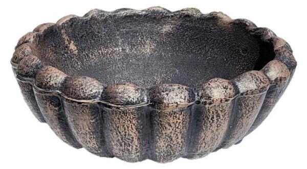 Roto květináč MARGARETA S - bronzově hnědá / průměr 370 x 150 mm