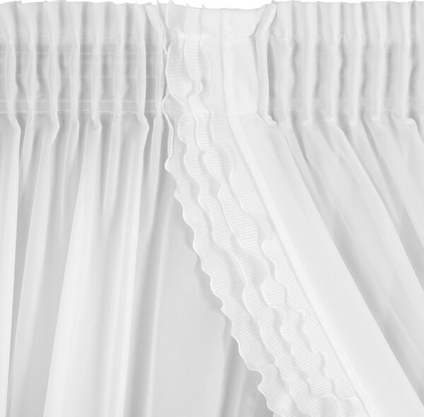 ZÁCLONA NA PÁSCE LUISA 400X250 CM BÍLÁ