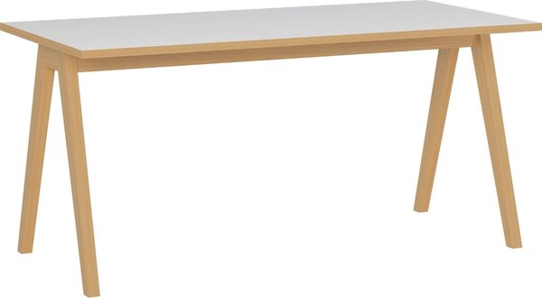 GEMA Bílý dřevěný pracovní stůl Germania Helsinki 160 x 80 cm