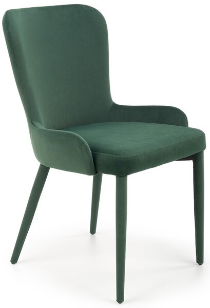 Velurová čalouněná židle Tmavě zelená ATOZT