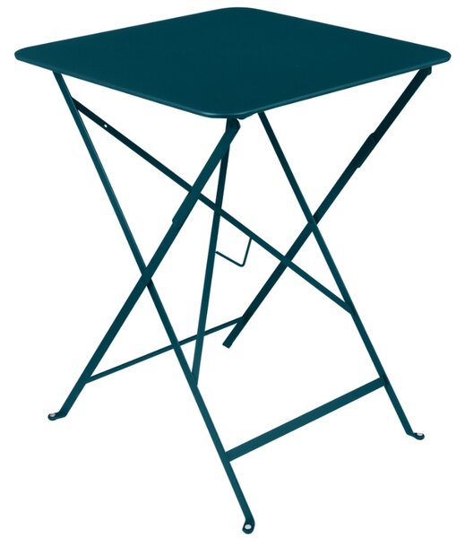 Modrý kovový skládací stůl Fermob Bistro 57 x 57 cm