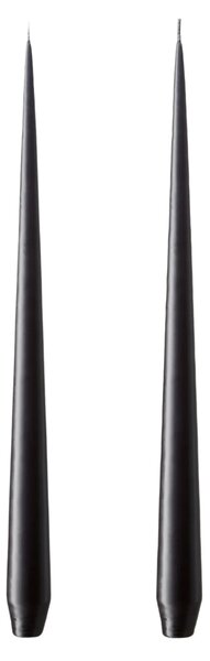 Svíčka Taper 32 cm – 75 Raw Black – set 2 ks