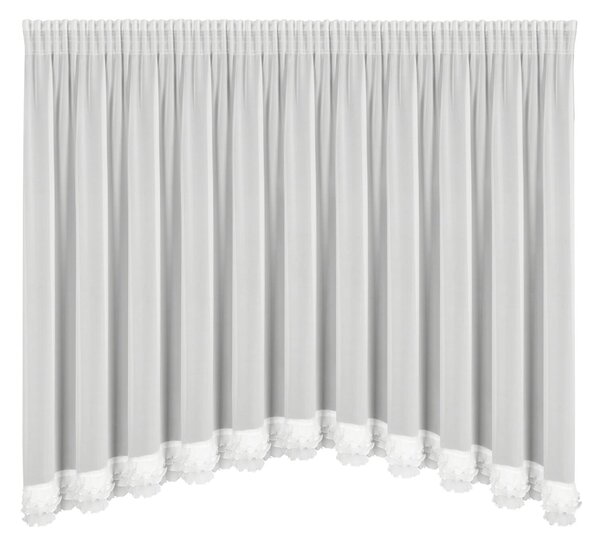 ZÁCLONA NA PÁSCE LUISA 400X160 CM BÍLÁ