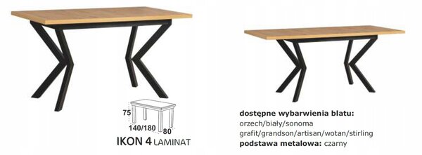 Rozkládací jídelní stůl Ikon 4