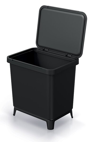 Odpadkový koš, 29 l, černá