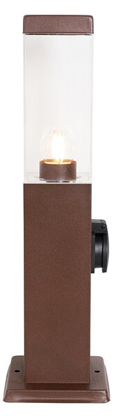 Venkovní lampa rezavě hnědá 45 cm s objímkou IP44 - Malios
