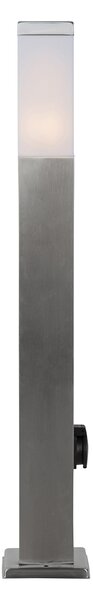 Venkovní lampa ocel 80 cm s paticí IP44 - Malios
