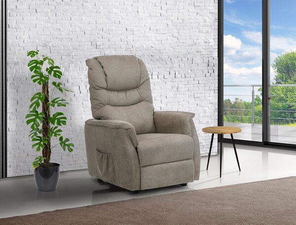 Vikio TV a relaxační křeslo s elektrickým ovládáním, potah cappuccino AKR133CA