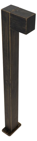 Industriální stojací venkovní lampa starožitné zlato 80 cm IP44 - Baleno