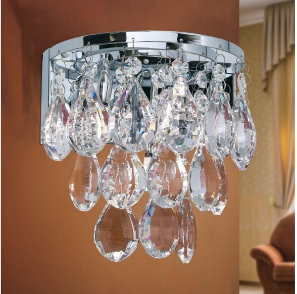 Orion WA 2-1369/2 - Křišťálové nástěnné svítidlo CELESTE 2xG9/40W/230V chrom