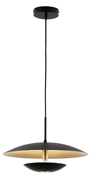 LED Lustr na lanku MONICA LED/16W/230V černá/zlatá