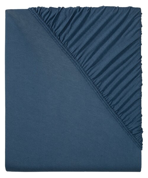 LIVARNO home Žerzejové napínací prostěradlo, 180–200 x 200 cm (tmavě modrá) (100372828001)
